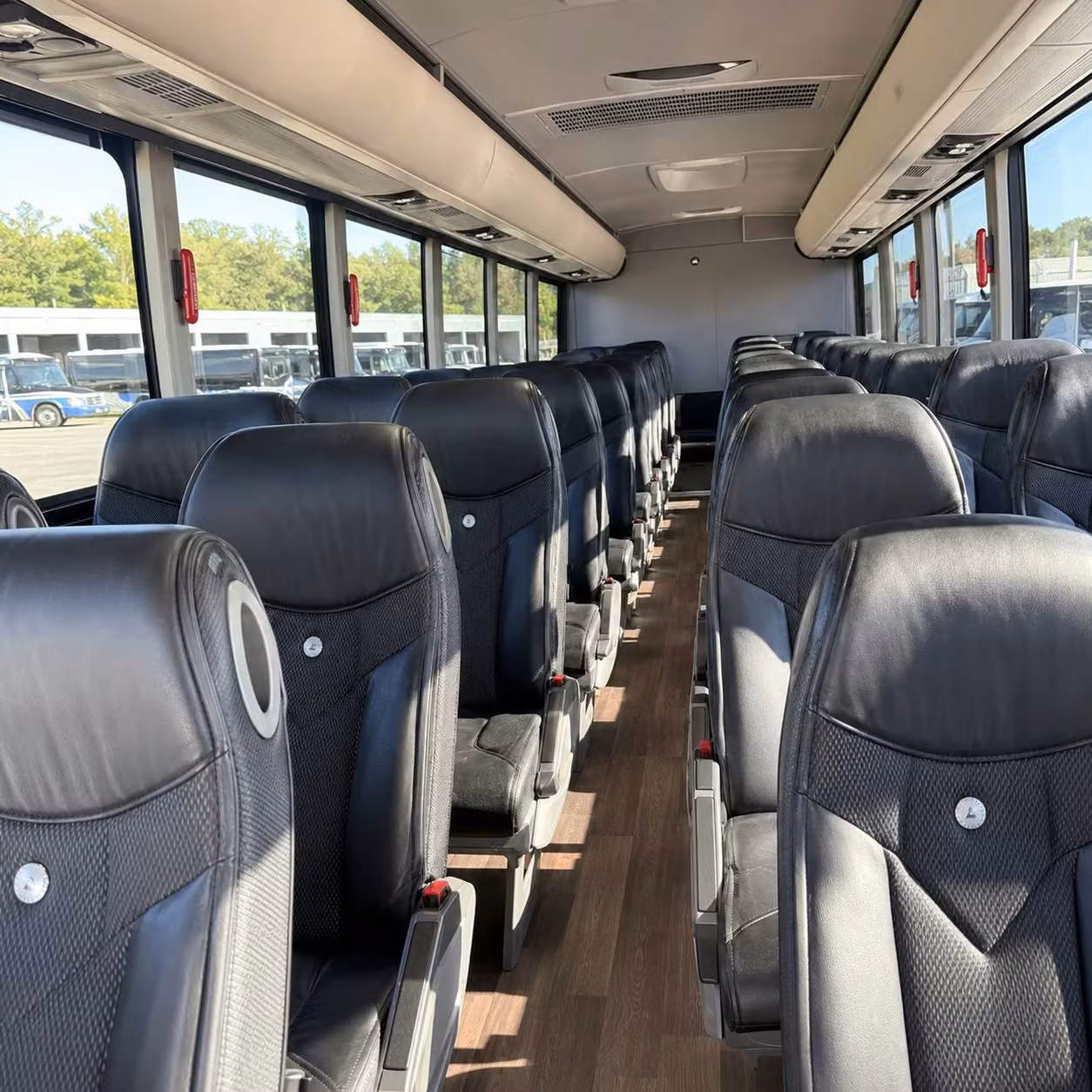 56 passenger charter bus interior